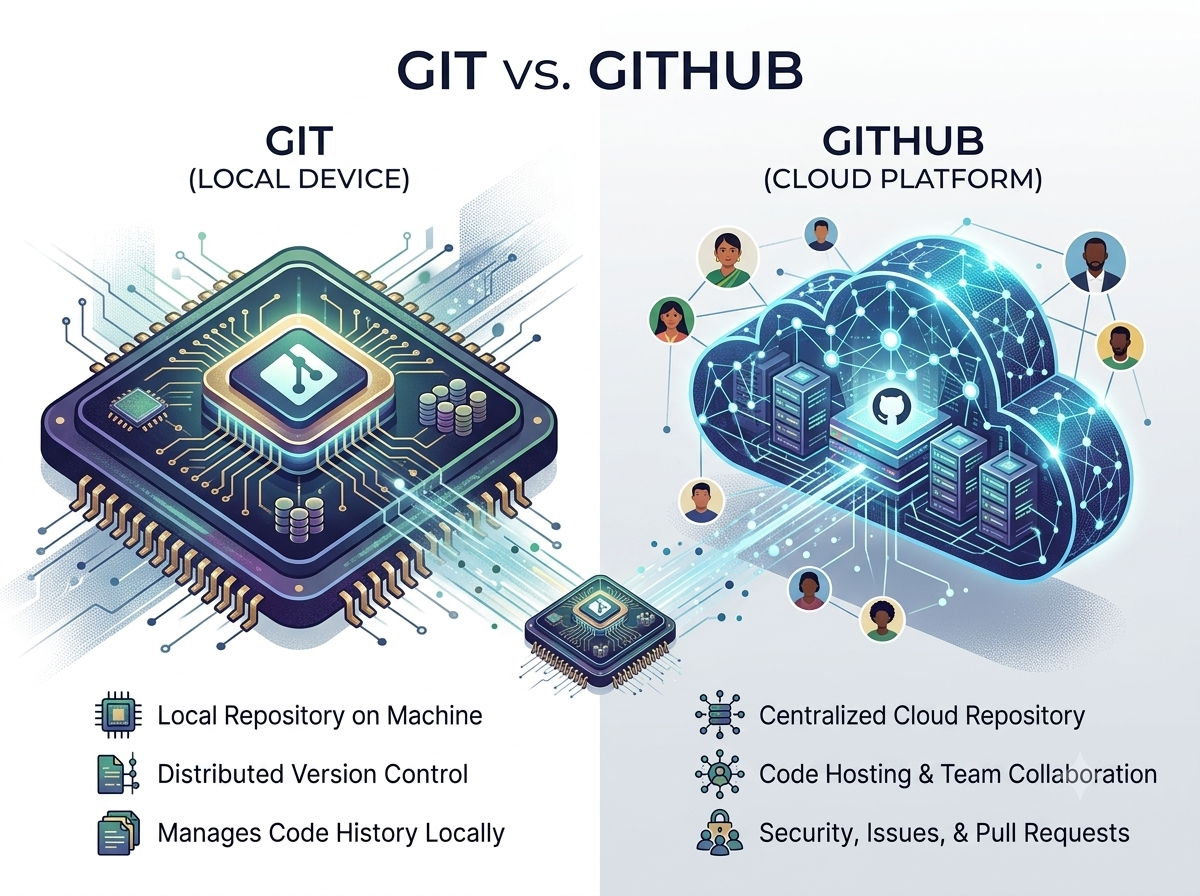 Git vs. GitHub: What's the Difference?