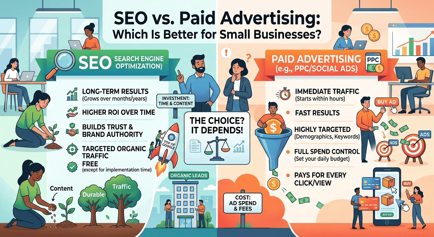 SEO vs. Paid Advertising: Which Is Better for Small Businesses?