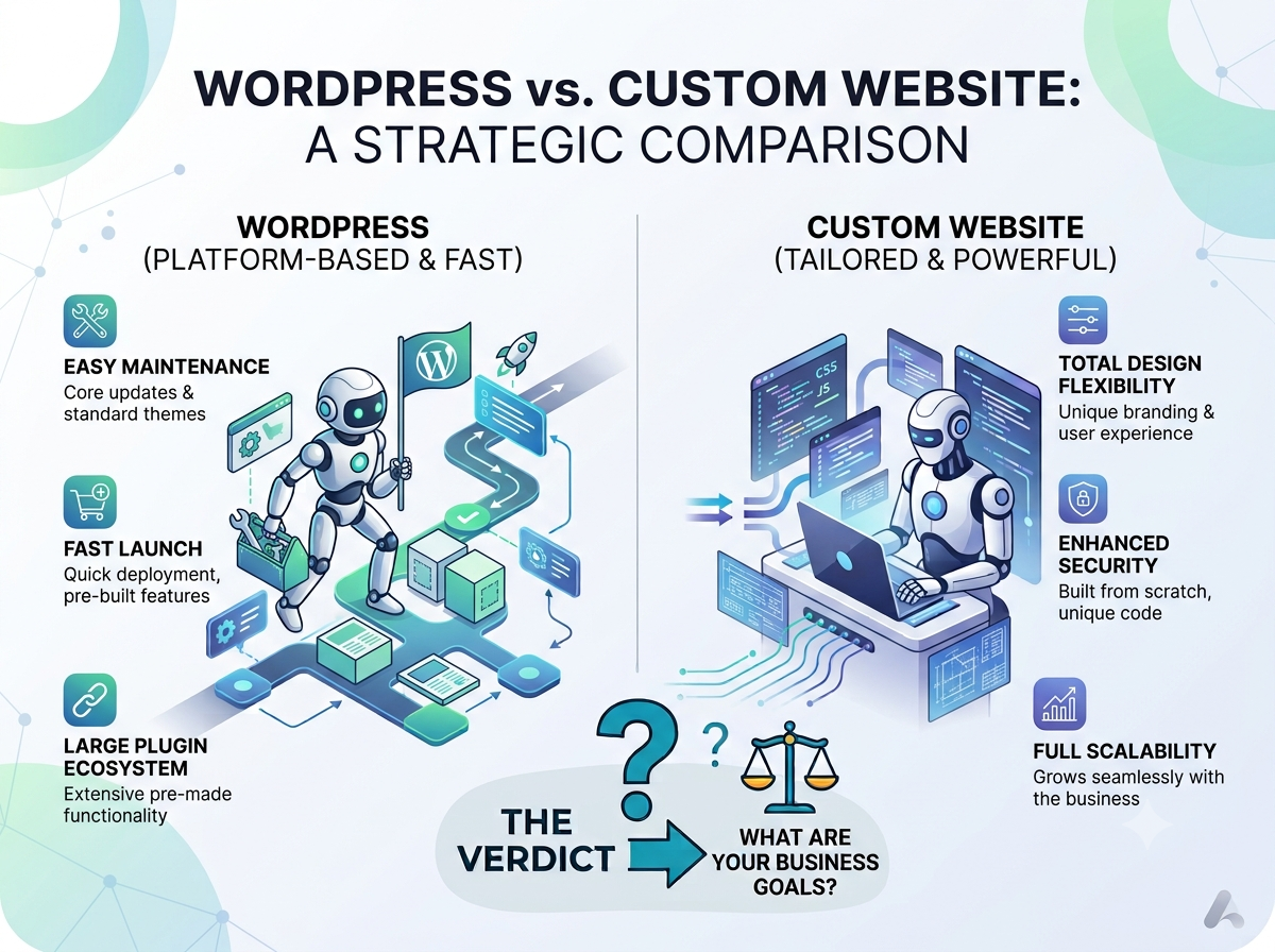 WordPress vs. Custom Website: Which Is Better for Your Business?